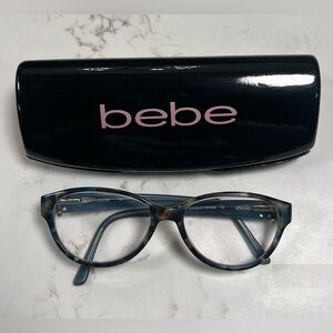 Women’s Bebe glasses frames BB5709 Kindness 415 Blue Tortoise and black case